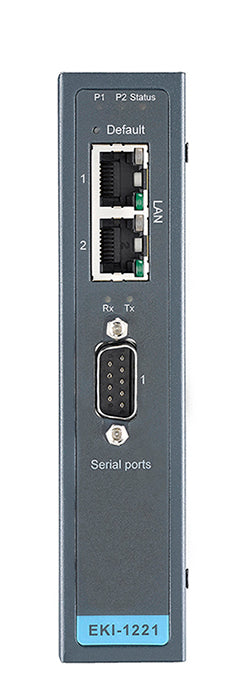 Advantech EKI‑1221I‑CE – Modbus RTU ↔ Modbus TCP Gateway | DIN-Rail