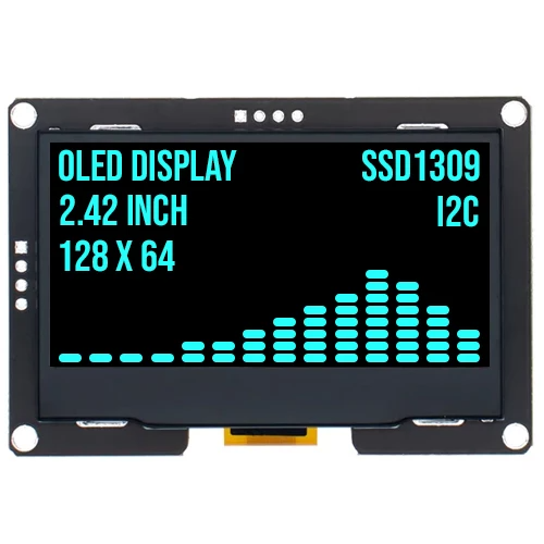 HS242L03W2C01 – 2.42” I²C OLED Display | SSD1309 | 128x64 Pixels