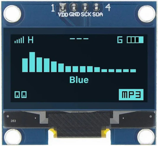 HS13L03W2C01 – 1.3” I²C OLED Display | SH1106 | 128x64 Pixels