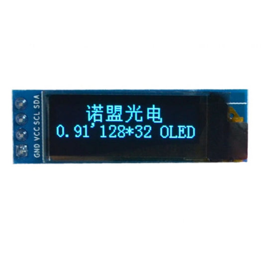 HS91L02W2C01 – 0.91” I²C OLED Display | 128x32 Pixels | SSD1306