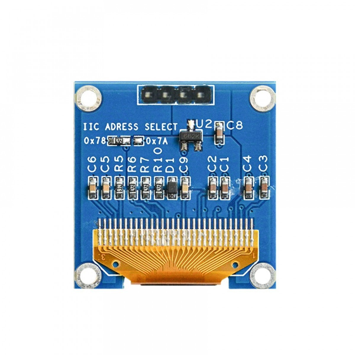 HS96L03W2C03 – 0.96” I²C OLED Display | 128x64 Pixels | SSD1315