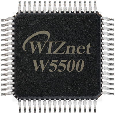 W5500 – Embedded Ethernet Controller (SPI, 8 Sockets) | WIZnet