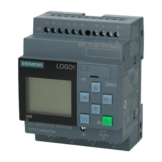 Siemens LOGO! 230RCE – Modulaire PLC met Display en Ethernet (8DI / 4DO)