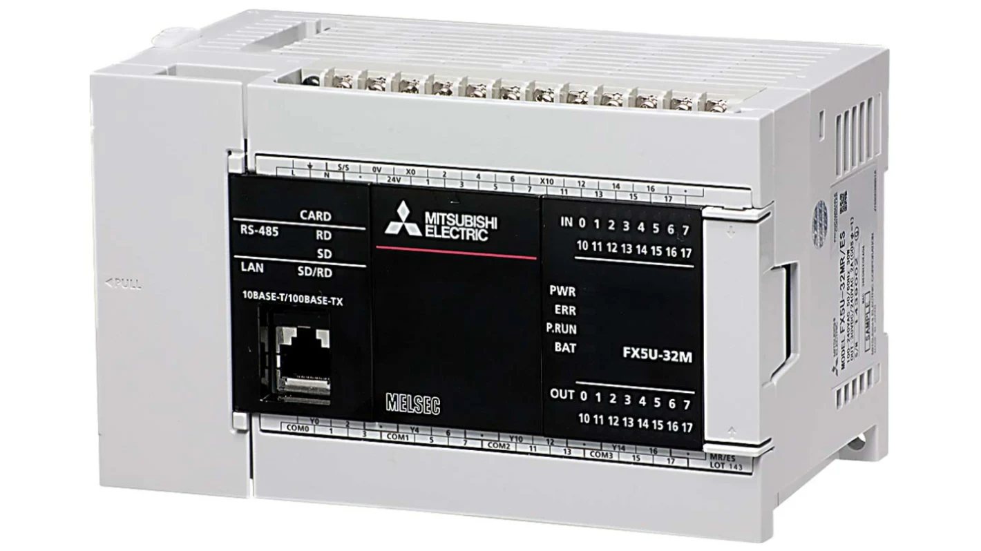 Mitsubishi MELSEC FX5U‑32MT/ESS – Compacte 32‑I/O PLC met Ethernet & SD-kaart
