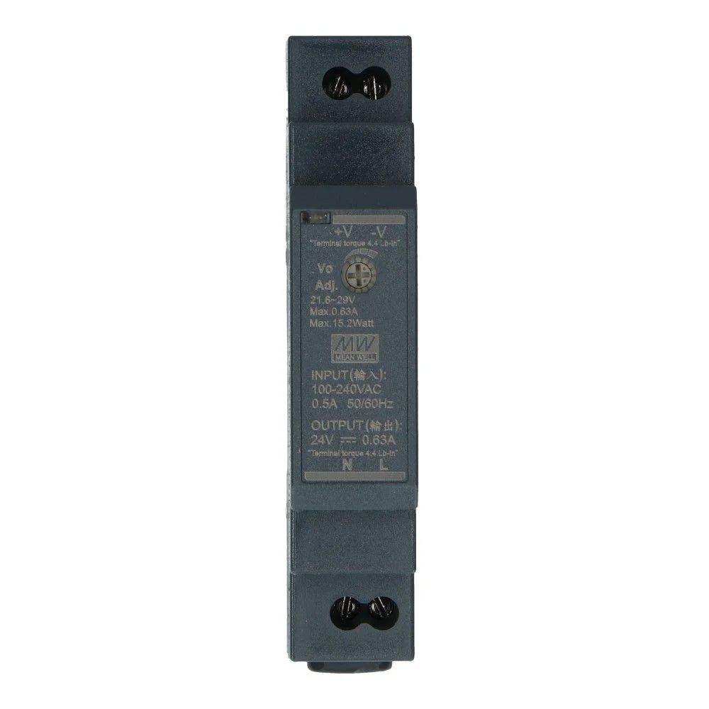 Mean Well HDR-15-24 – DIN-Rail Voeding 24V 0.63A (15W)